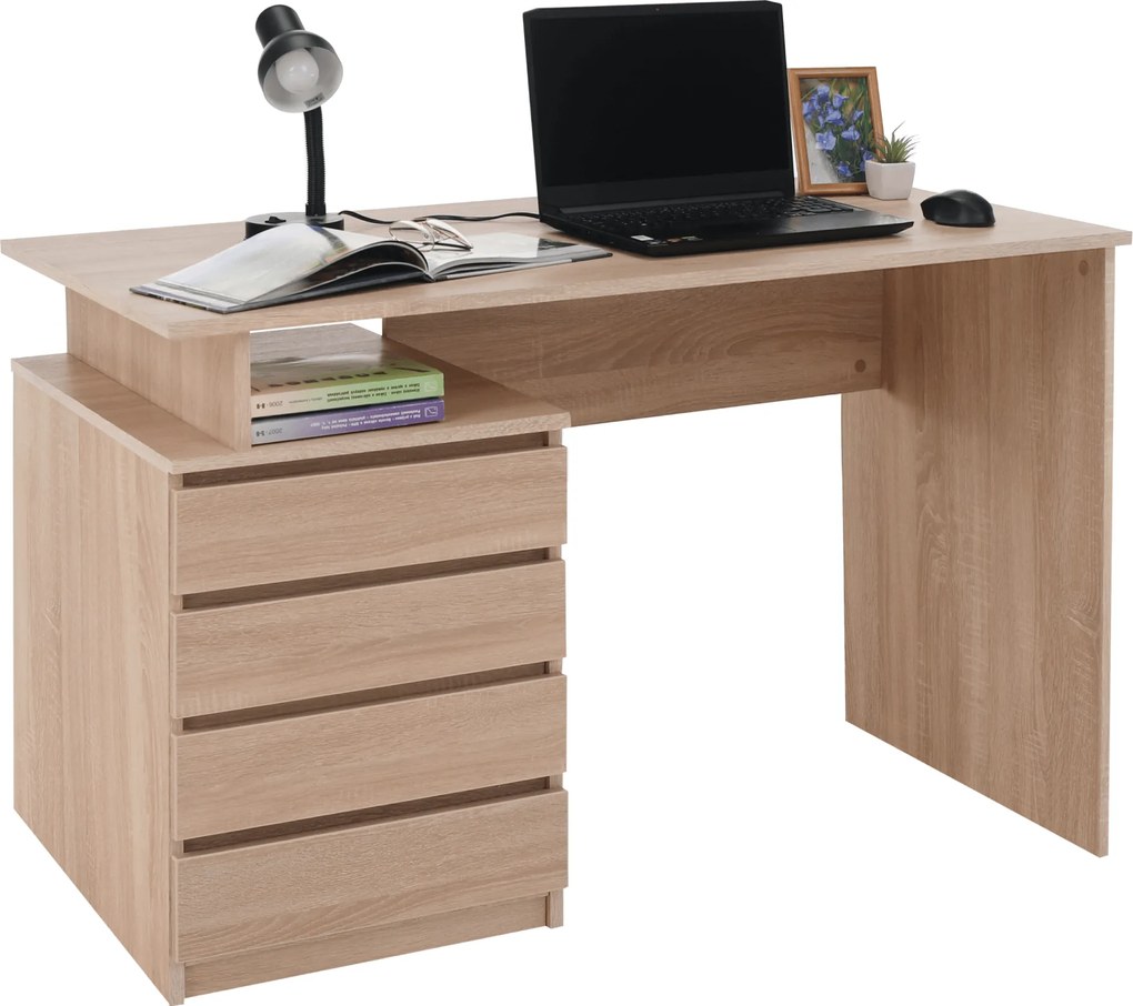 Pc asztal, szonoma tölgy, HANY NEW