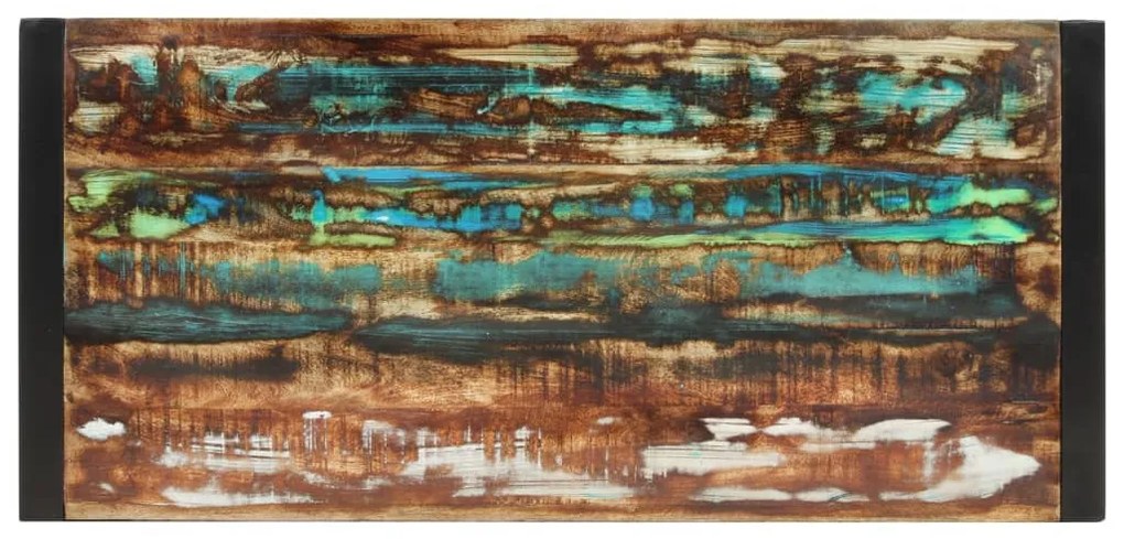Tömör újrahasznosított fa étkezőasztal 120 x 55 x 76 cm
