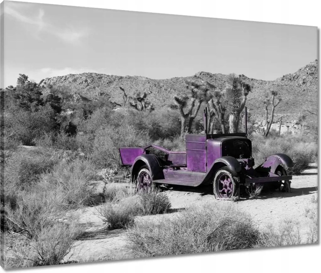 Vászonkép 80x60 Lila autó Lövöldözés