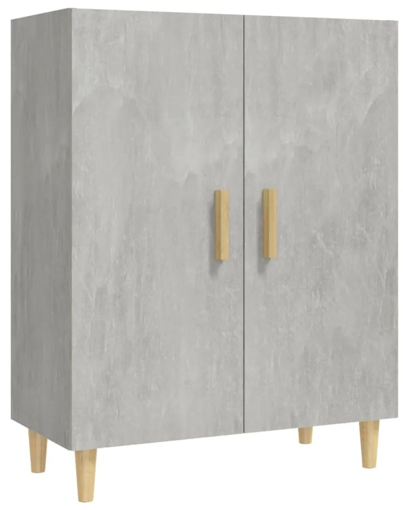 betonszürke szerelt fa tálalószekrény 70 x 34 x 90 cm