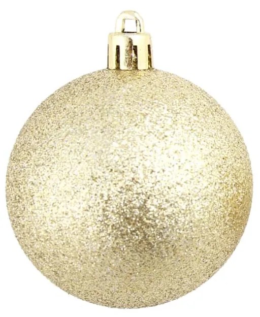 100 darabos aranyszínű karácsonyi gömb készlet 3/4/6 cm
