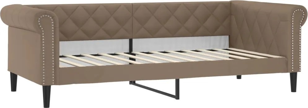 vidaXL kávészínű műbőr kanapéágy 90 x 200 cm