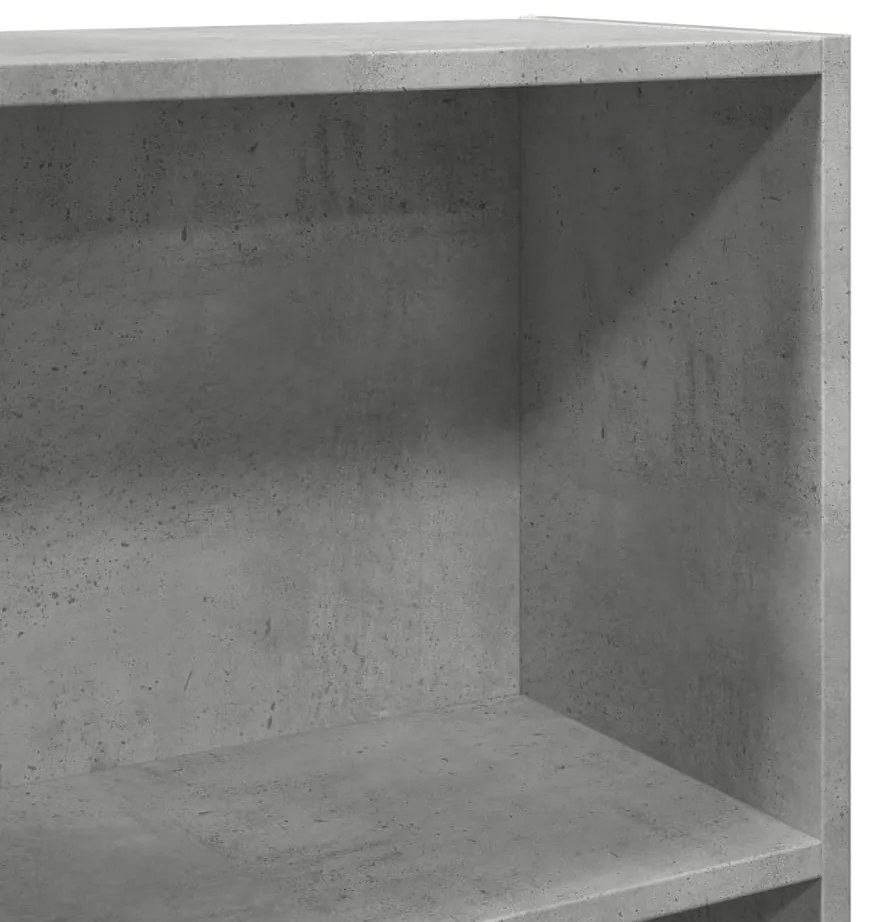 betonszürke szerelt fa könyvespolc 60 x 24 x 109 cm