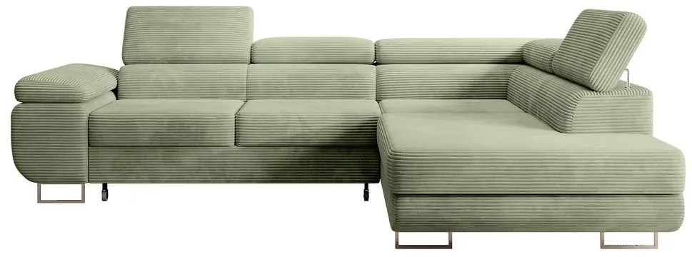 Sarokkanapé Stiletto (J) (tengerzöld + ezüst). Akció -15%. 1099695
