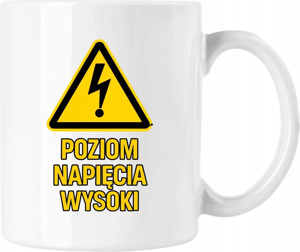 Bögre Feszültségszint Magas – Humor Fehér 330ml