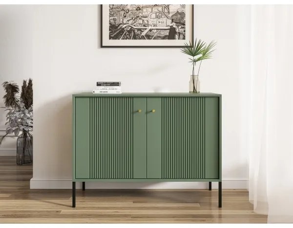 Komód LUE zöld/fekete