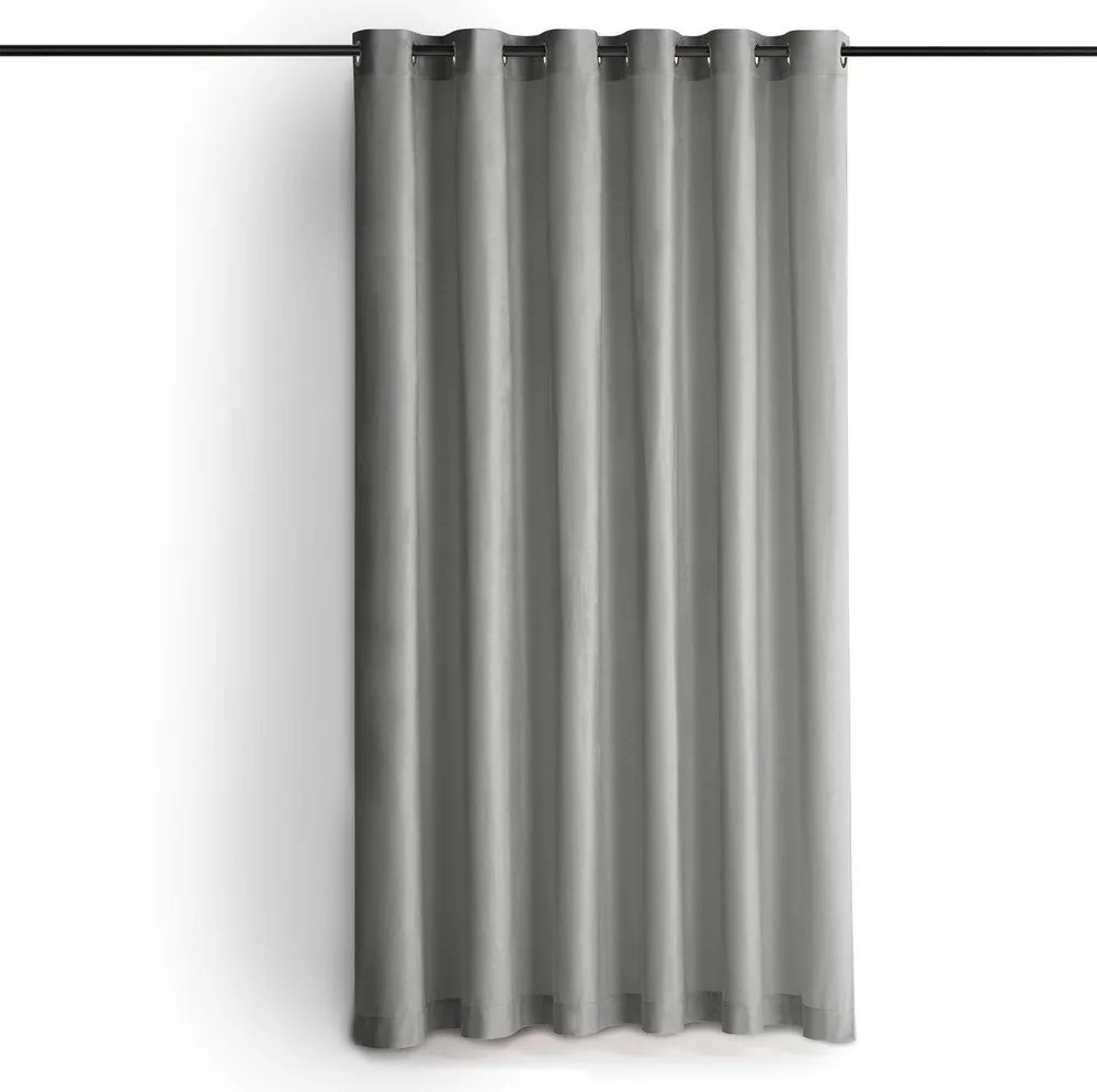 Szürke bársony dimout (részleges sötétítő) függöny 200x250 cm Velto – Filumi