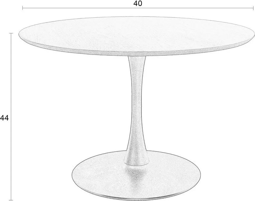 Kerek étkezőasztal ø 110 cm Raku – White Label