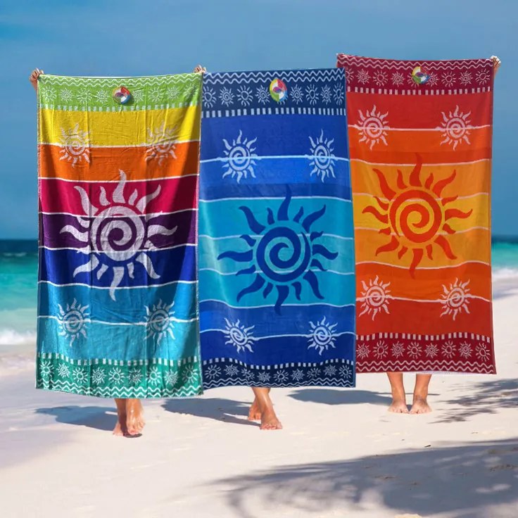 Stromboli szivárvány színű strandtörölköző