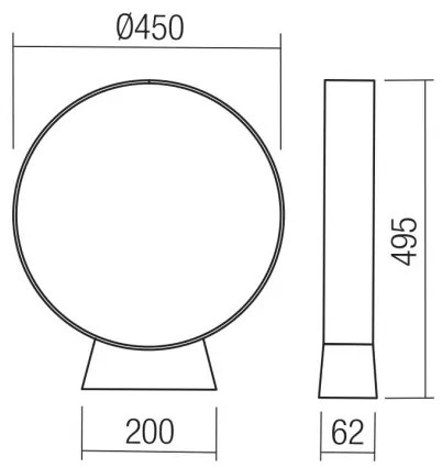 Redo 91067 - ONIRO LED kültéri lámpa LED/15W/230V 49,5 cm CRI 90 IP65 barna