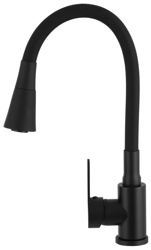 Gamma Flex 3000, szabadon álló mosogató csaptelep rugalmas karral, fekete, GMA-BFX-3000BK