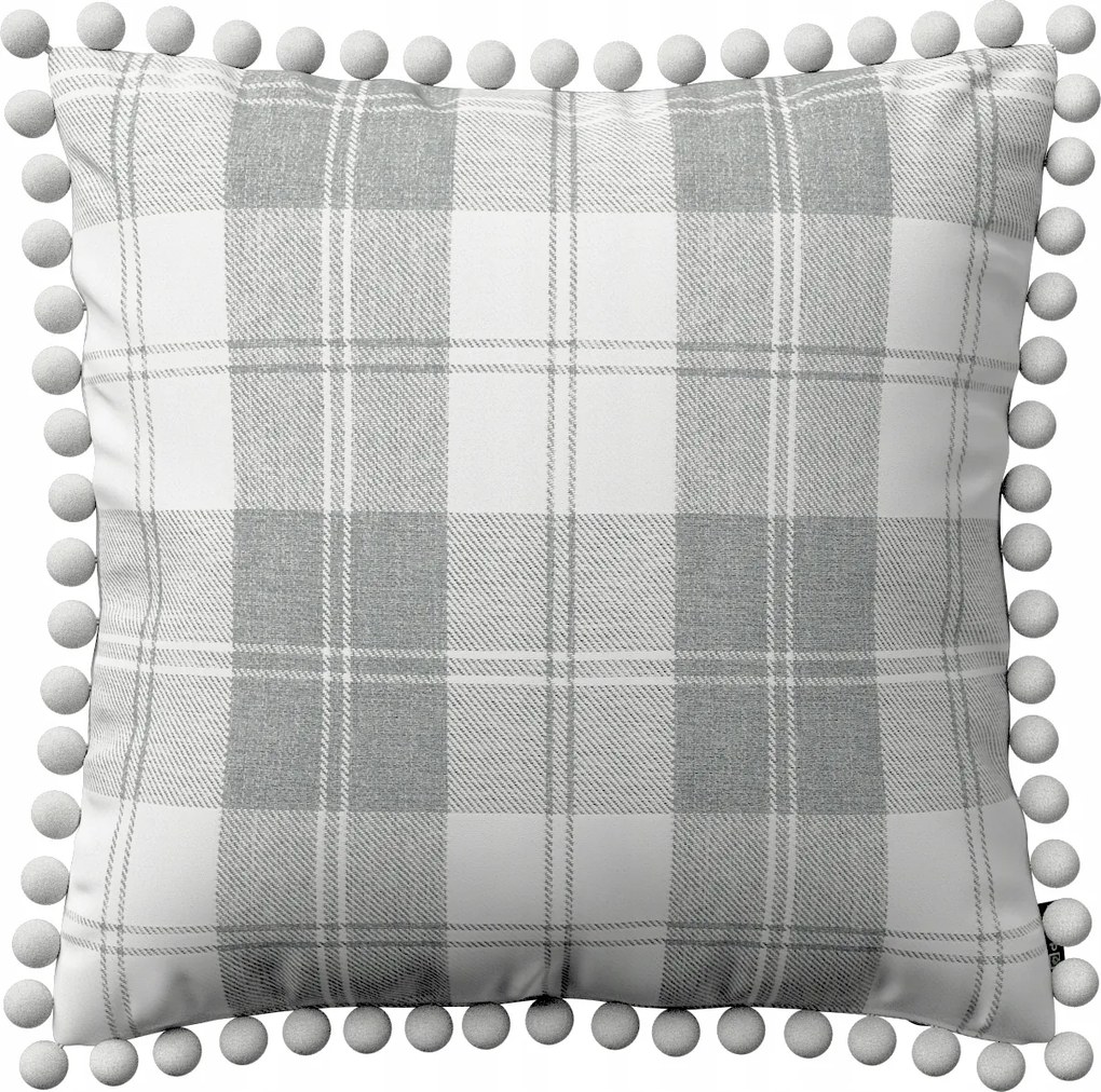 Párnahuzat 45x45 kockás szürke-fehér