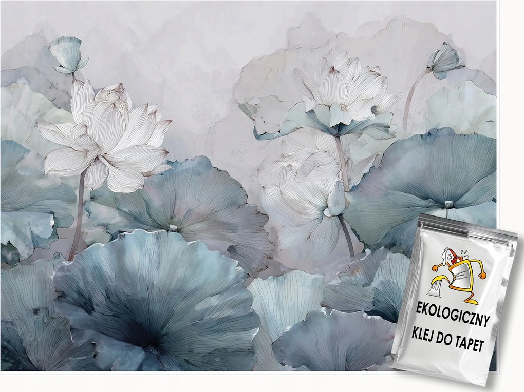 Fotótapéta Kék Virágok A Nappali Hálószobájába Flizelina Tapéta 200x140