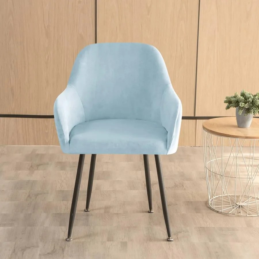 Nagy Kagylószék Huzat (bársonyos, égszínkék)