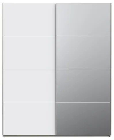 KARO gardróbszekrény tükörrel 170x210 cm fehér