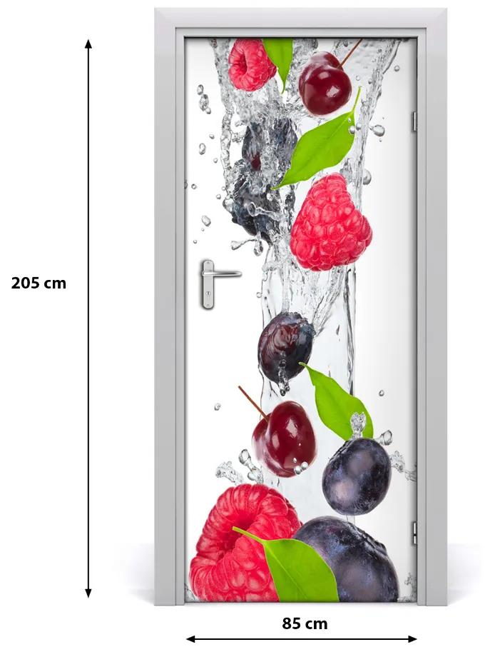 Fotótapéta ajtóra erdei gyümölcsök 75x205 cm