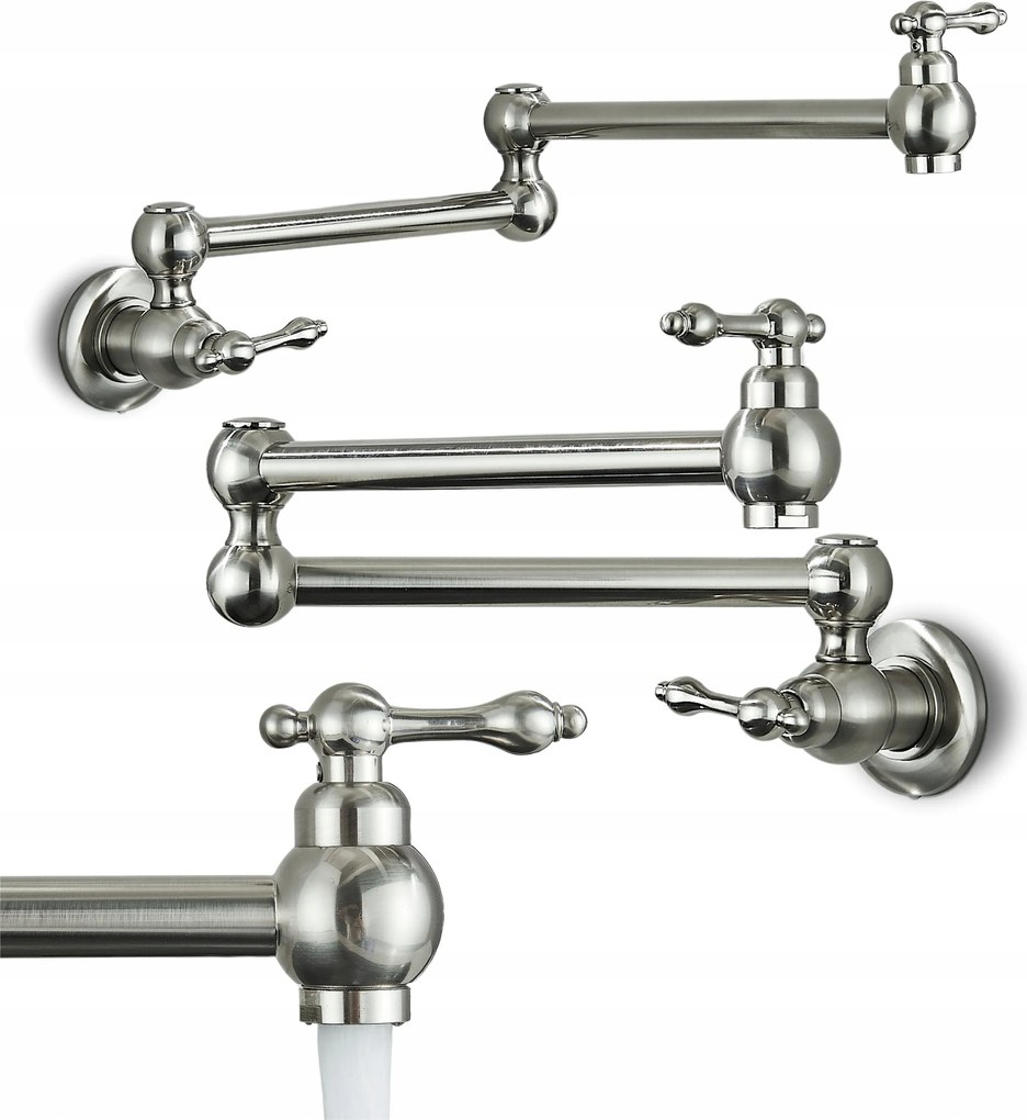 Ezüst Konyhai Csaptelep Összecsukható Sárgaréz Konyhai Csaptelep Vállon