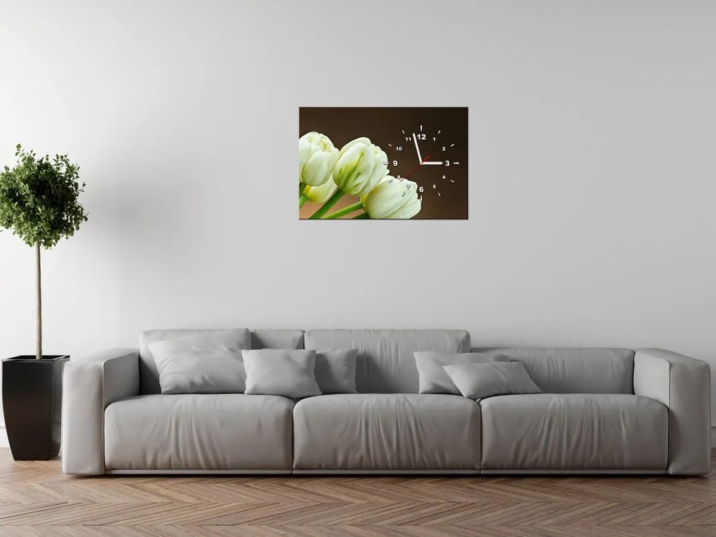 Gario Órás falikép Gyönyörű fehér tulipán Méret: 60 x 40 cm