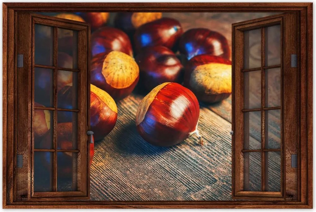 Poszterek 60x40 Dió a deszkán Bronz