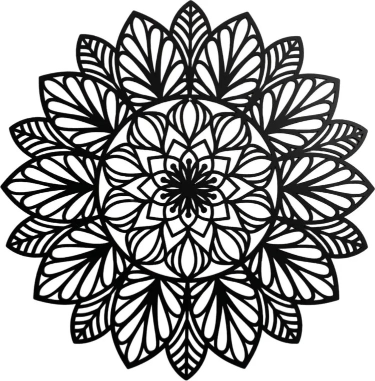Fából készült mandala a falon | LÓTUSZ