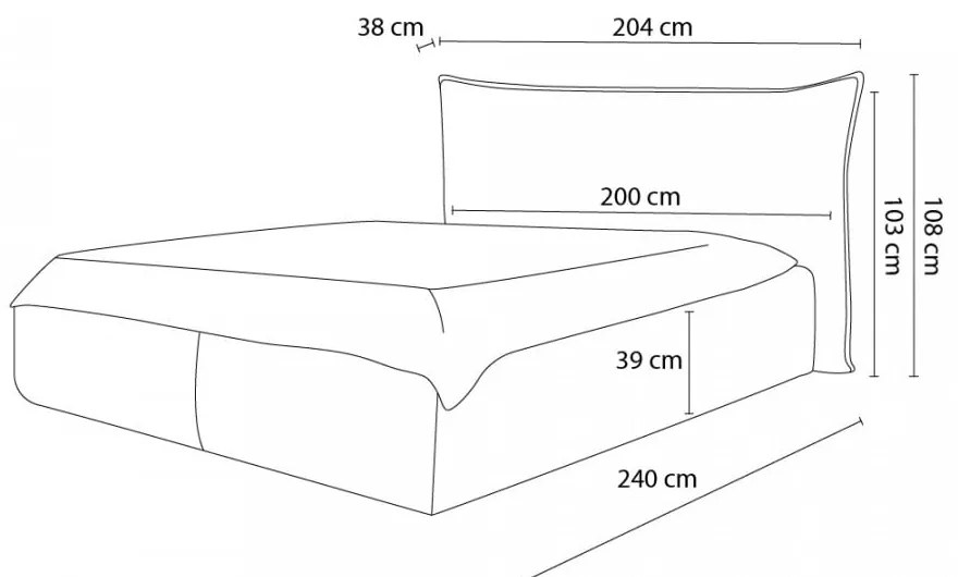 Sötétszürke kárpitozott franciaágy tárolóhellyel ágyráccsal 160x200 cm Jade – Bobochic Paris