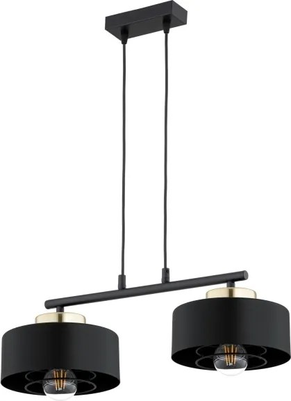 Brilagi - Kábelen függő csillár SPRING 2xE27/60W/230V fekete/arany