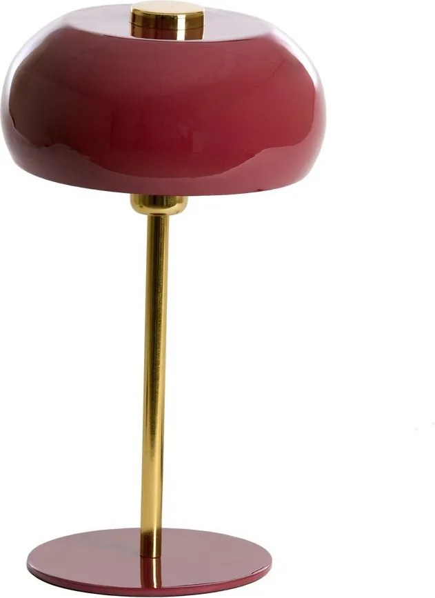 Borvörös asztali lámpa fém búrával (magasság 40 cm) Surin – Light &amp; Living