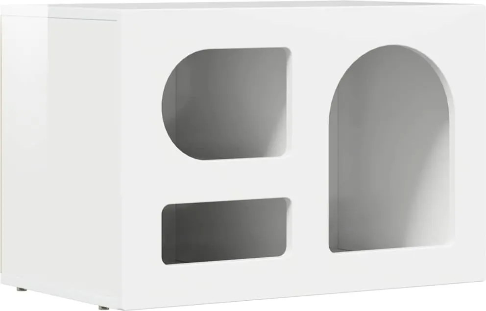 vidaXL TV szekrény Magas Fényű Fehér 60 x 35 x 40 cm Faanyag