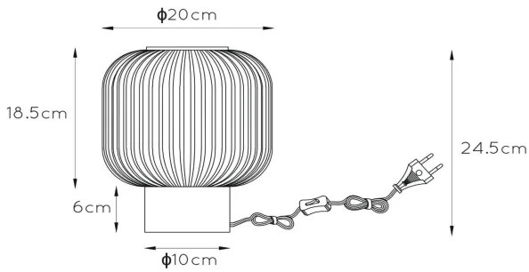 Lucide 45586/20/33 - Asztali lámpa MALOTO 1xE27/40W/230V zöld/arany