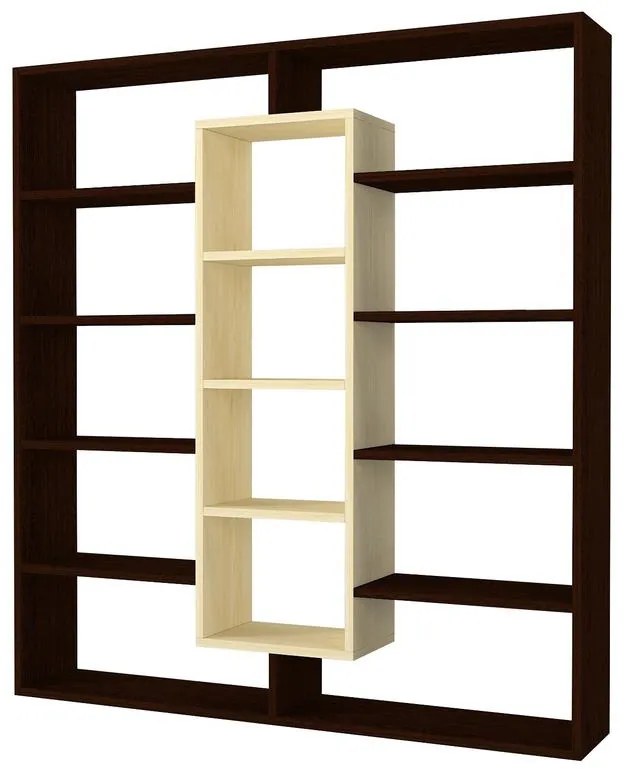 könyvespolc Ample - Birch, Wenge