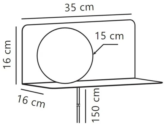 Nordlux - Fali lámpa polccal LILIBETH 1xE14/25W/230V kék