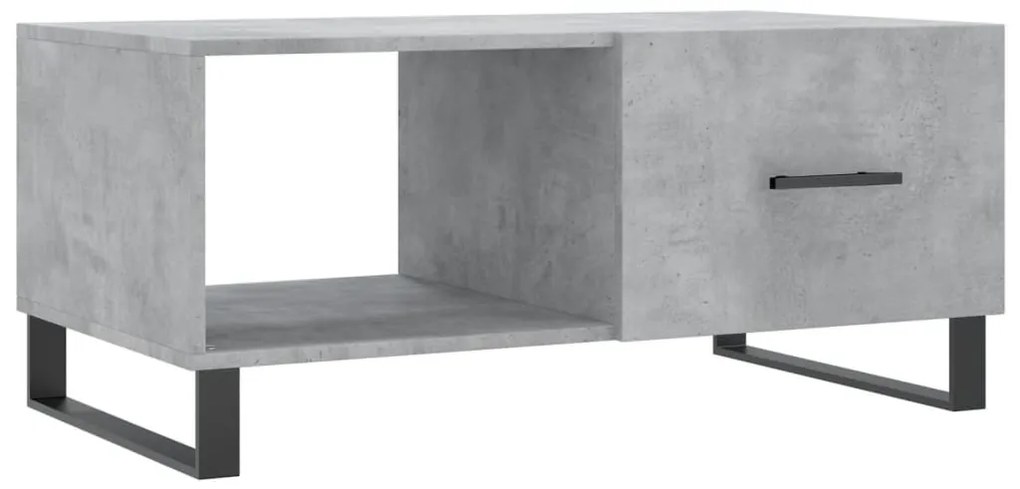 Betonszürke szerelt fa dohányzóasztal 90 x 50 x 40 cm