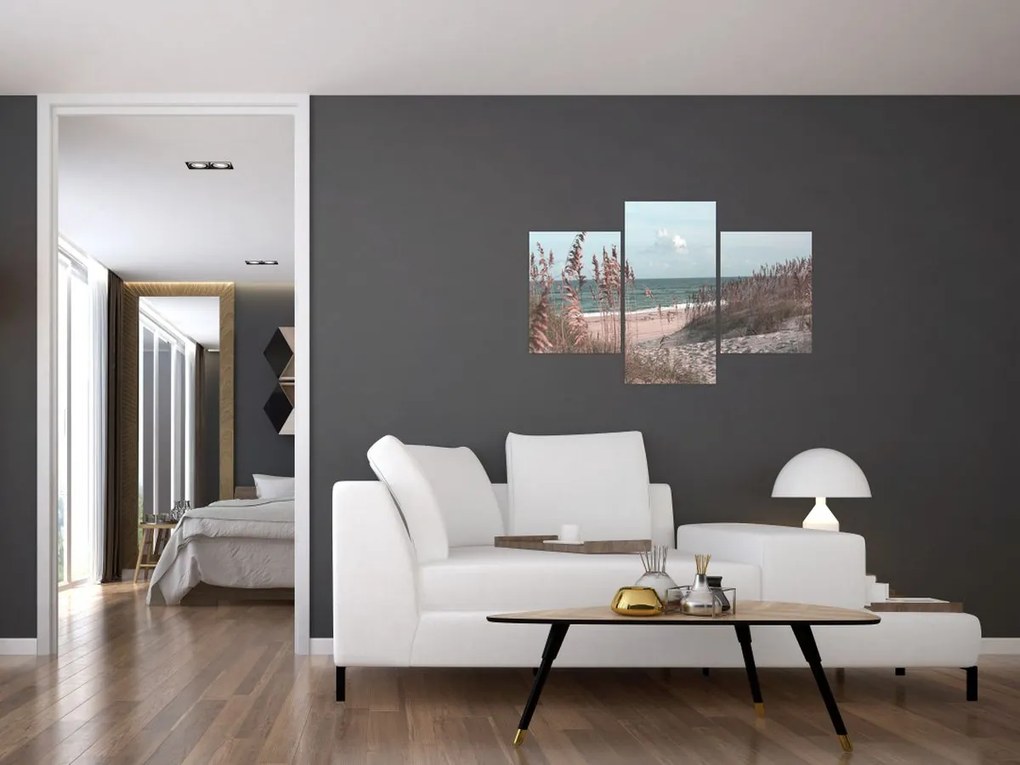 Kép - Rózsaszín strand (90x60 cm)
