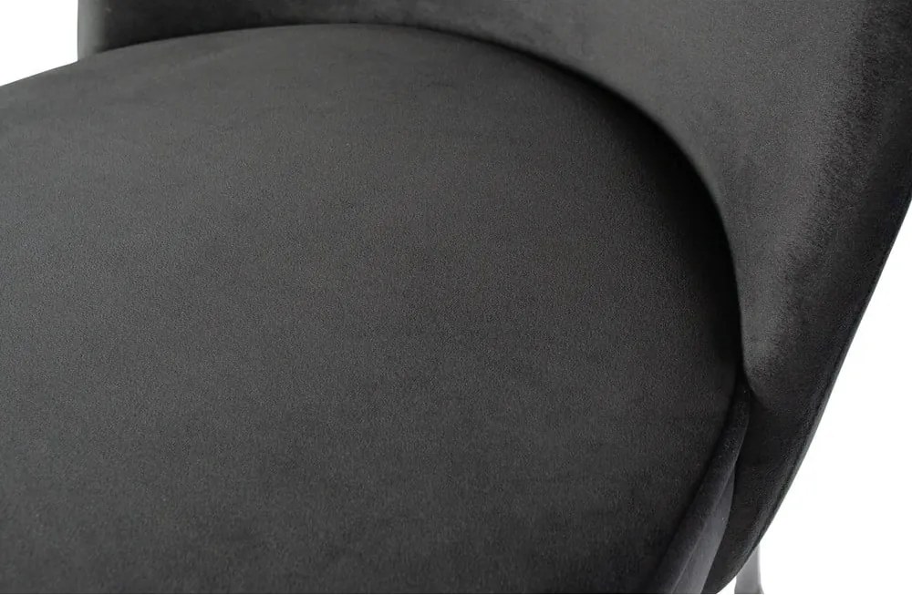 Fekete bársony étkezőszék szett 2 db-os Vogue – WOOOD