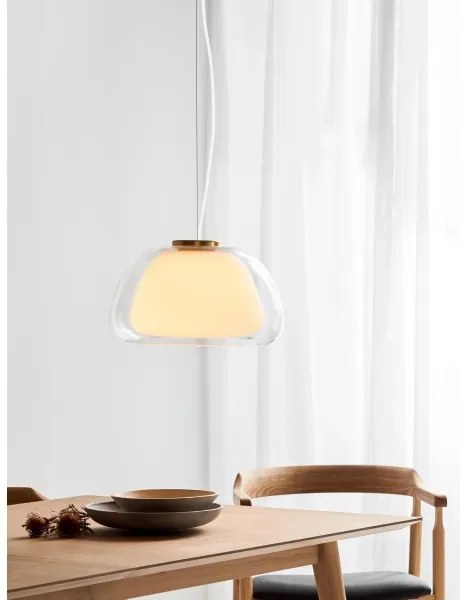 Nordlux - JELLY kábeles függőlámpa 1xE27/40W/230V fehér/átlátszó