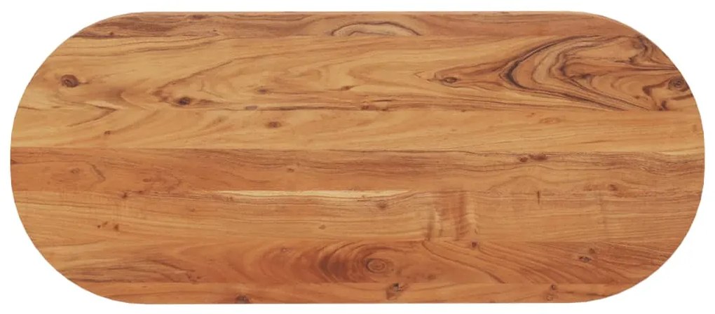 tömör akácfa ovális asztallap 120 x 50 x 2,5 cm