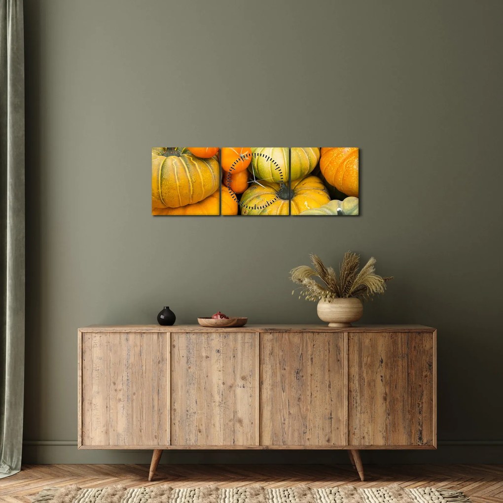 Kép - Őszi sütőtök (órával) (90x30 cm)