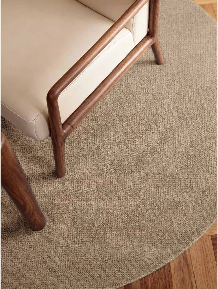 Bézs kézi szövésű gyapjú kerek szőnyeg ø 160 cm Greenwich – Ted Baker