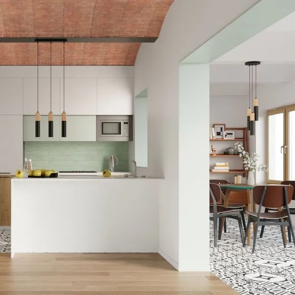 Sollux SL.0633 - Csillár zsinóron PABLO 2xGU10/40W/230V fekete