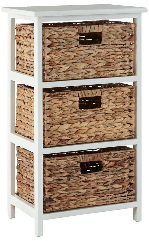 Fehér-natúr színű paulownia fürdőszobai polcos állvány 41x70 cm Padstow – Premier Housewares