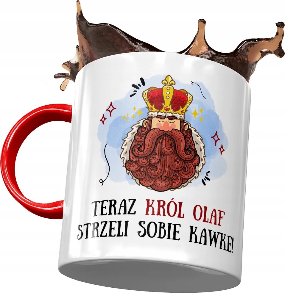 Piros Bögre Olaf Férj Kolléga Ajándék Nyomtatott Fotóval