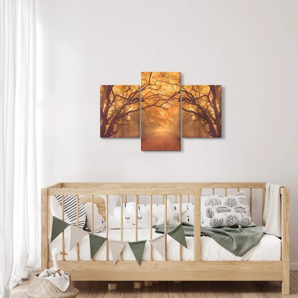 Egy út képe egy őszi tájon (90x60 cm)