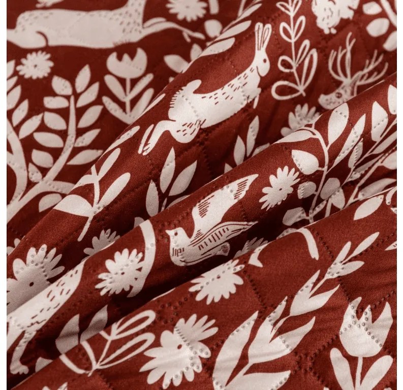 Ágytakaró FOREST ANIMALS barna Méret: 170 x 210 cm