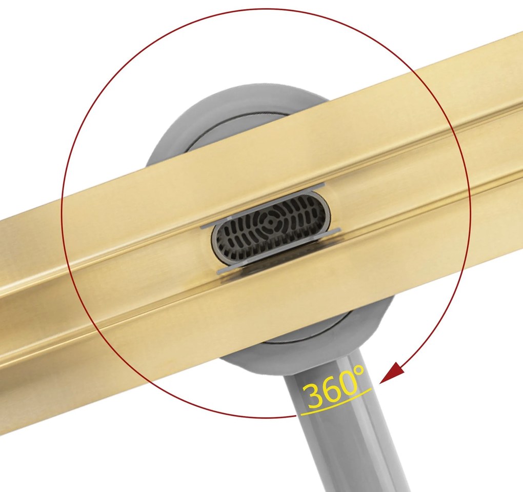 Zuhanylefolyó REA Neox Slim pro Brush Gold 70