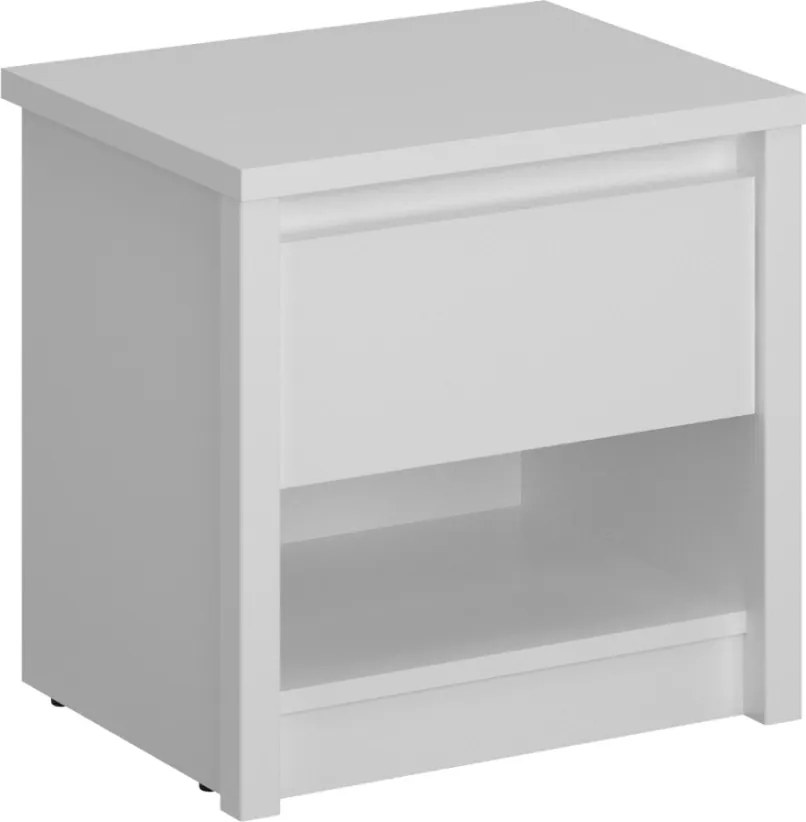 Éjjeliszekrény 1S, fehér, ERODIN