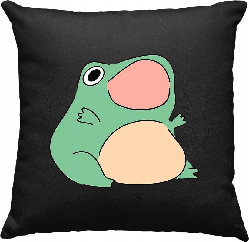 Béka párna mémes béka 7 fekete