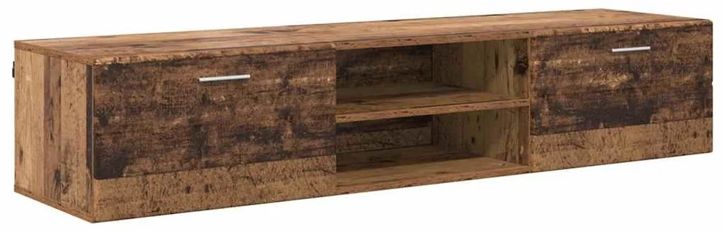 TV szekrény fiókkal polcokkal Régi fa 150 x 39 x 30 cm Faanyag