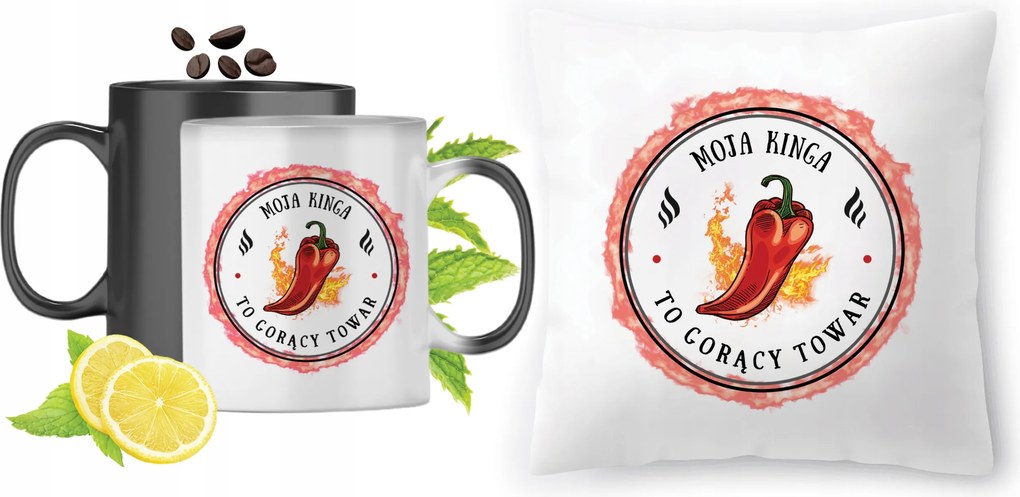 Kinga Mágikus bögre fényképes nyomott mintás párna szett