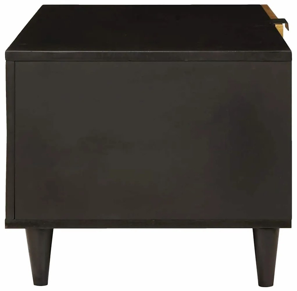 Dohányzóasztal Fekete és Arany 80 x 50 x 40 cm