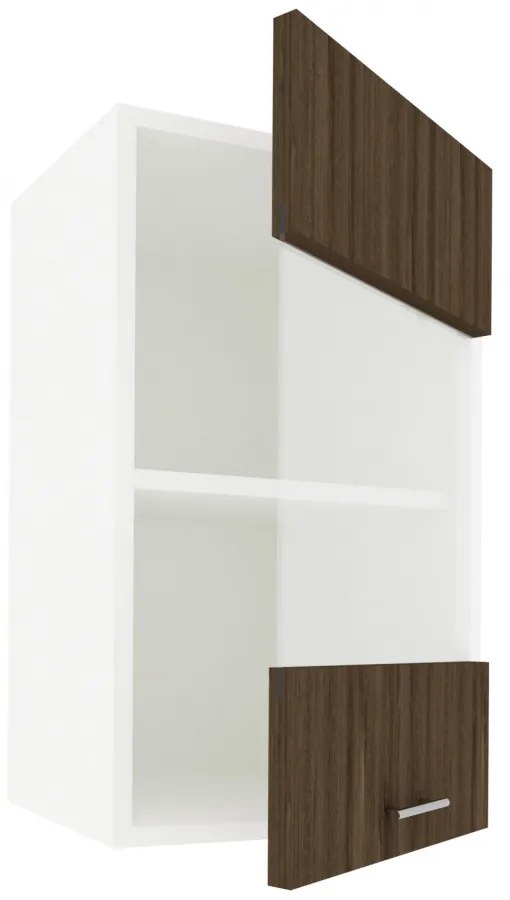 Benita 1 ajtós Felső konyhaszekrény Bronz Tölgy-Fehér 40x30x60 cm N